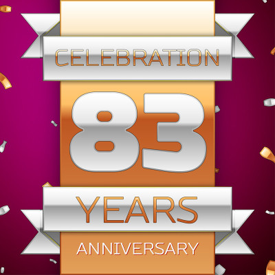 Realistic Eighty three 83 Years Anniversary Celebr