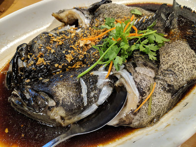 清蒸龙虎斑