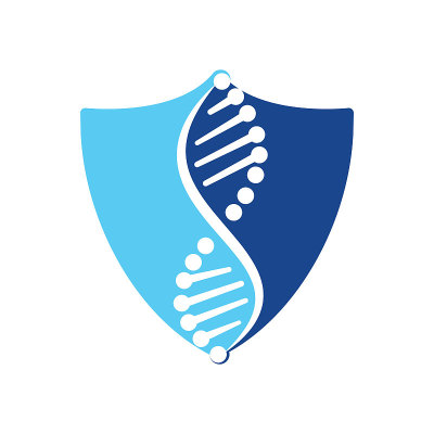 科学遗传学载体标志设计。基因分析，研究生物技术编码DNA。