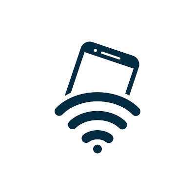 Wifi互联网和移动标志设计。