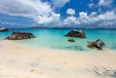 加勒比海完美的海滩