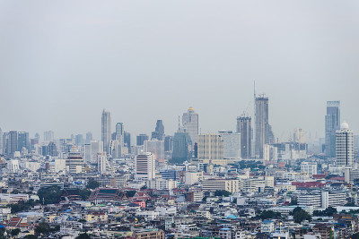 曼谷的城市景观，泰国