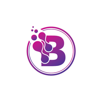 圆字母B点标记元素。