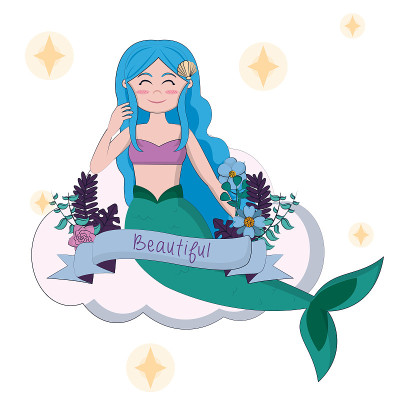 Beautiful and magic mermaid