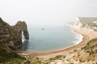 风景优美的Durdle Door, Lulworth Cove景观