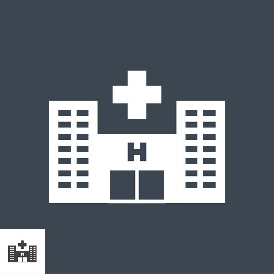 Hospital related vector glyph icon.