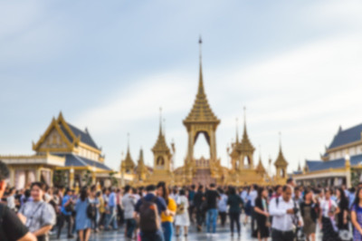 泰国曼谷皇家火葬场举行国王陛下普密蓬·阿杜德的火葬仪式
