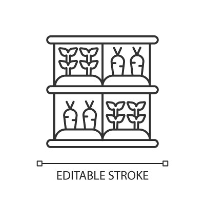 Vertical farm linear icon