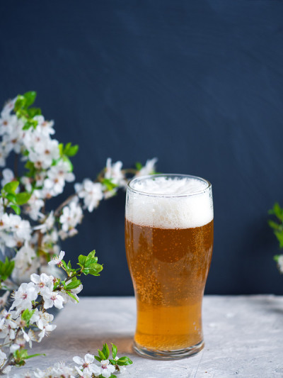 一杯啤酒，樱花枝