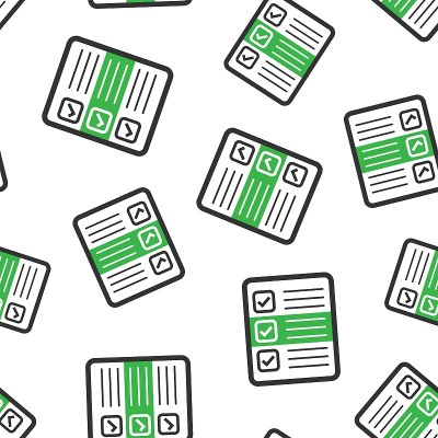 Questionnaire icon seamless pattern background. On