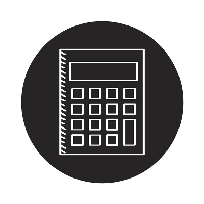 计算器数学孤立图标