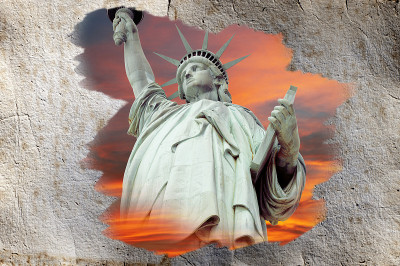 美国纽约的自由女神像