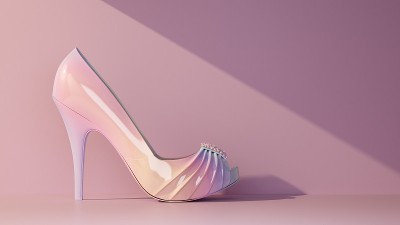 光线柔和的彩色女鞋