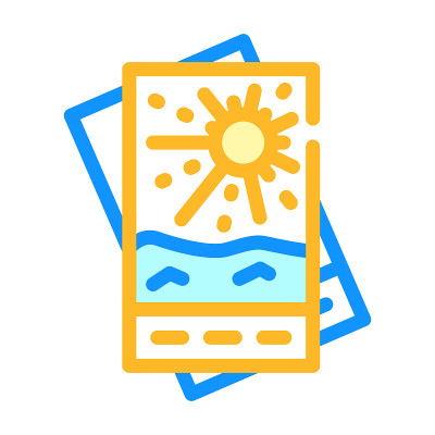 卡法师配件颜色图标矢量插图