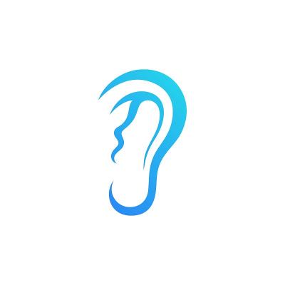 听图标插图模板矢量
