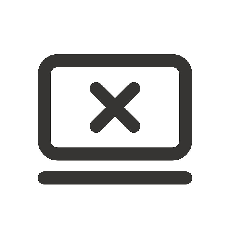 扁平取消图标内的监视器