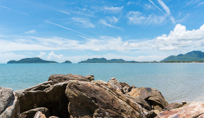 风景或风景的海滩在普拉卓普Khiri汗泰国