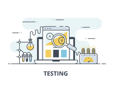 Software testing flat icon. Software testing vecto
