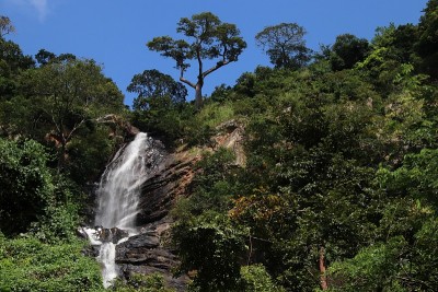 瀑布瀑布Kpimé in Kpalimé，多哥，西非。