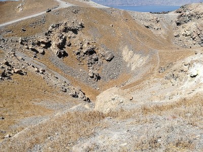 圣托里尼岛的火山