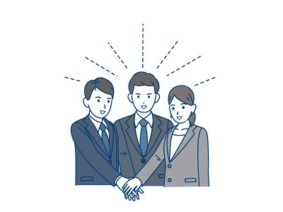 商务人士团结协作的例证
