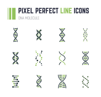 DNA分子图标集