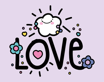 handwritten messages background flat design