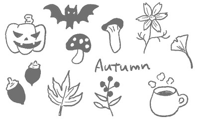 Autumn hand-painted material set
