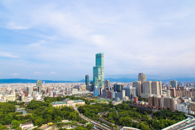 日本大阪城市景观