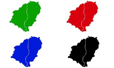 韩国城南市地图剪影