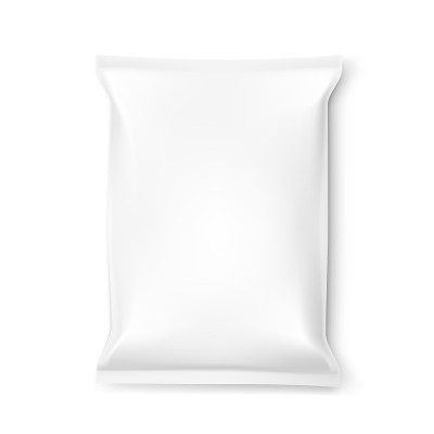 Simple Clear White Food Snack Pillow Bag