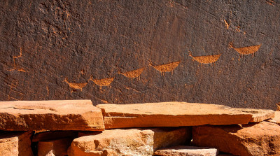 古代普韦布洛印第安Petroglyhs