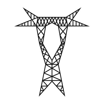 电塔。电源线支架是一种固定电线的结构。架空输电线路的支撑。