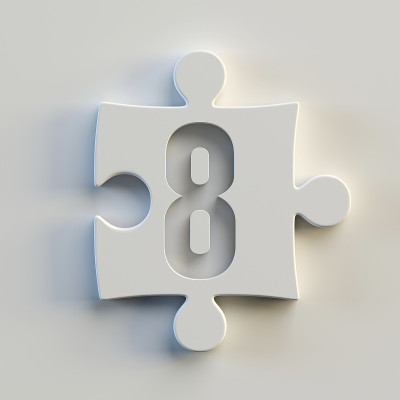 拼图字体3d渲染，拼图第8块