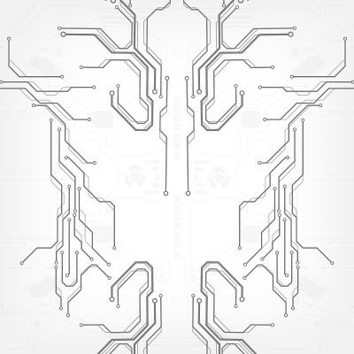 Circuit board grayscale tone futuristic digital te