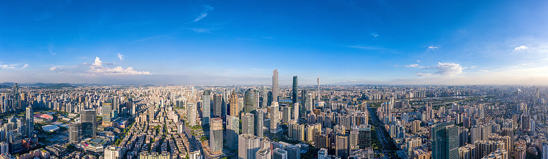 航拍广州城市天际线