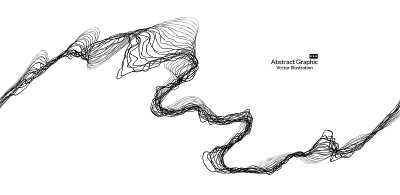 Abstract wave lines on background for elements in 