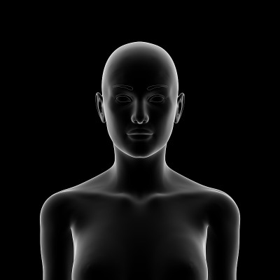 女性体型，上半身