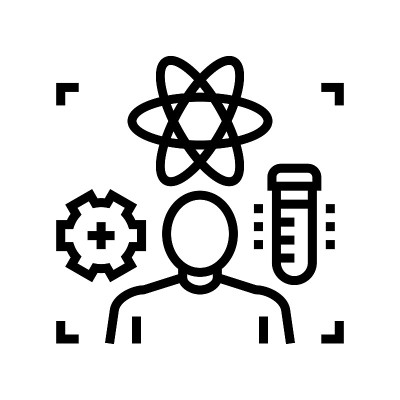 科学专家线图标矢量插图