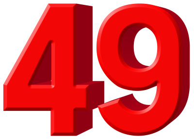 49号，49号，白色背景，3d渲染