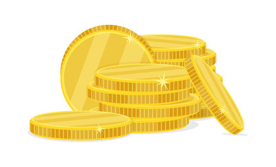 金币的恩惠矢量插图