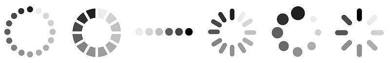 Loading icon set. load. Circle loader collection. 