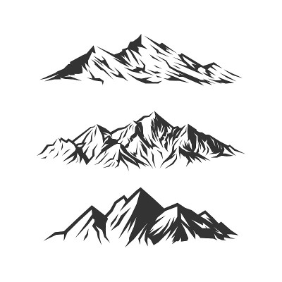 矢量插图的山。