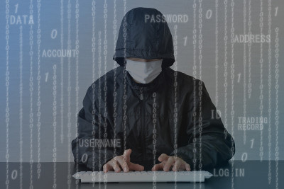 网络犯罪图像，黑客利用个人电脑