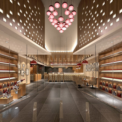 3d渲染酒精商店