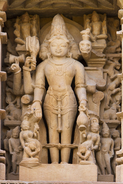 雕塑的Khajuraho