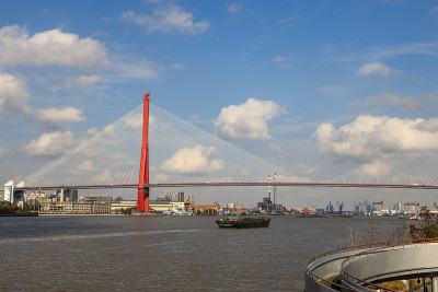 杨浦大桥横跨上海黄浦江