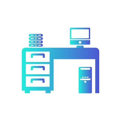 Office workplace icon design vector