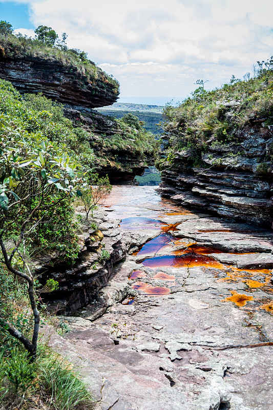 徒步旅行谷，巴西，巴伊亚，Chapada Diamantina国家公园