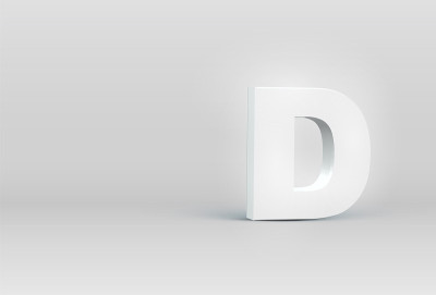 高详细的3D字体字符，矢量插图